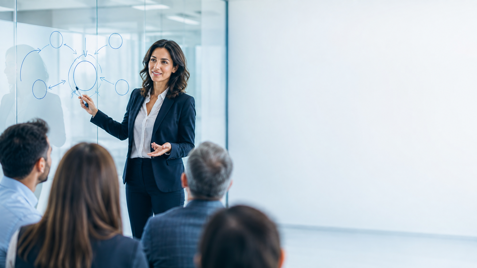 Consultant presenting a process model